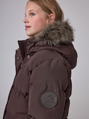Brūna krāsa - Superdry Everest Five Baffle dūnu jaka - Attēls 5 no 13