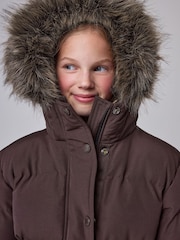 Brūna krāsa - Superdry Everest Five Baffle dūnu jaka - Attēls 7 no 13