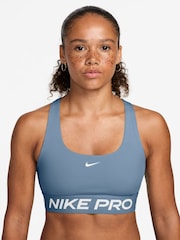 Nike Work Blue Pro Light Support Non Padded Sports Bra - Image 1 of 3