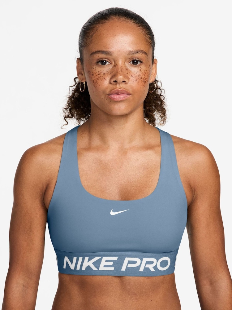 Nike Work Blue Pro Light Support Non Padded Sports Bra - Image 1 of 3
