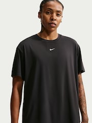Nike Black One Dri-FIT Tie-Back Short Sleeve Top - Image 3 of 5