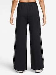 Nike Black Studio Fleece Mid Rise Wide Leg Scallop Joggers - Image 2 of 3