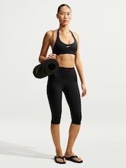 Nike Black One Medium Support Padded Halter Sports Bra - Image 3 of 5