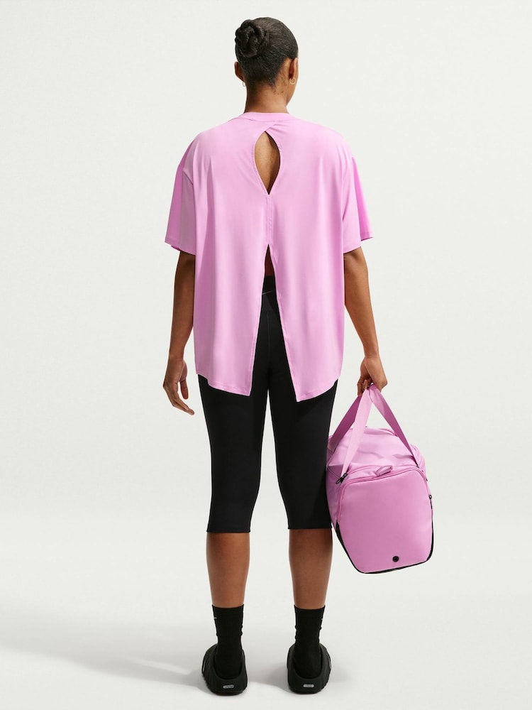 Nike Pink Rise One Dri-FIT Tie-Back Short Sleeve Top - Image 2 of 5