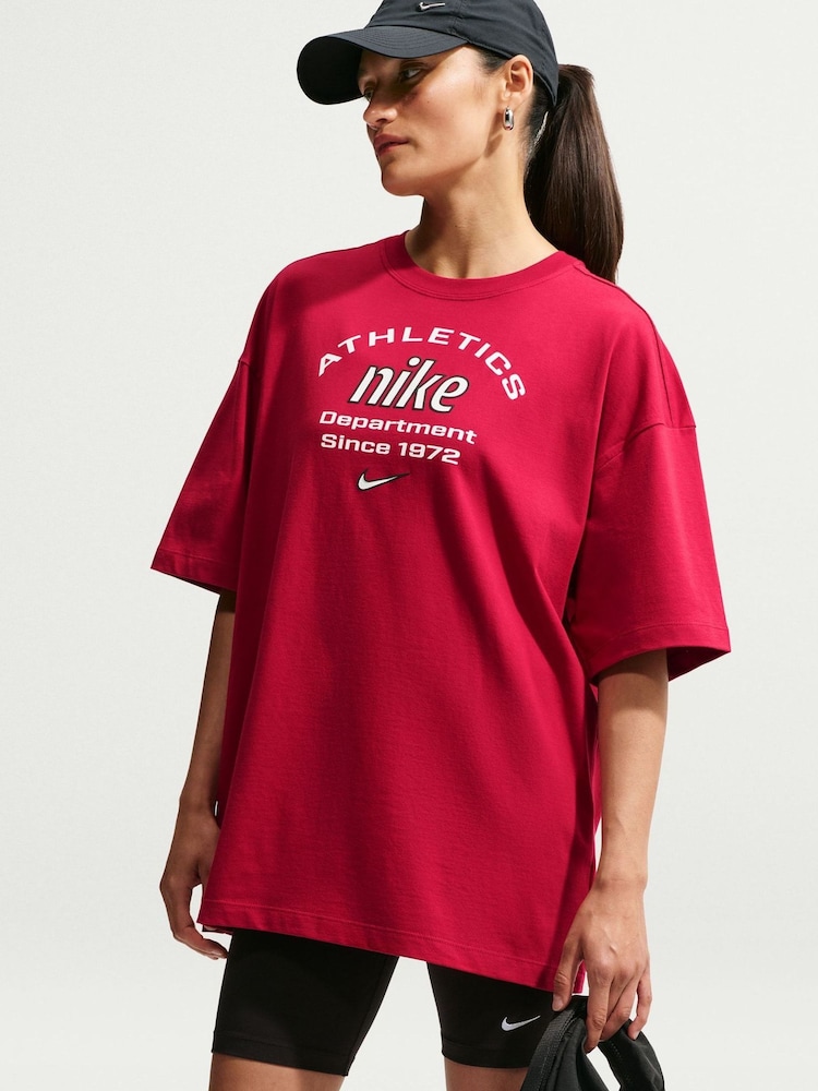 Nike Tough Red Athletics Oversized T-Shirt - Image 1 of 5 Nike Tough Red Athletics Oversized T-Shirt - Image 1 of 5