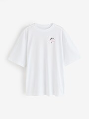 Nike White Dri FIT Oversized Short Sleeve T-Shirt - Image 6 of 7