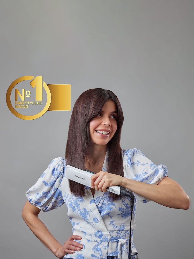 Remington Shine Therapy Wide White Straightener - Image 2 of 5