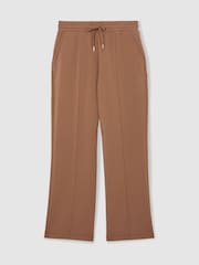 Reiss Camel Jemma Premium Interlock Wide-Leg Joggers - Image 2 of 8