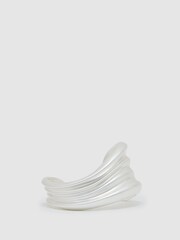Reiss Silver Florence Fluid Sculpted Cuff - Image 3 of 5