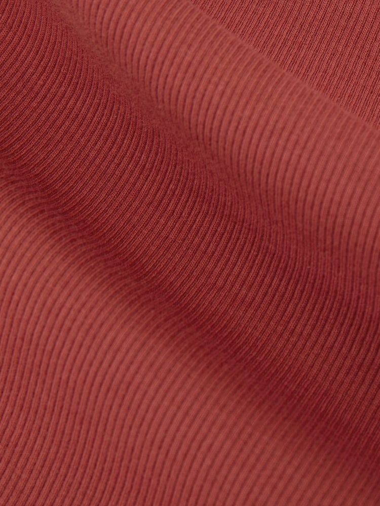 锈红色 - Reiss Riva Stretch-Cotton Ribbed Square-Neck Vest - 7的图像7｝