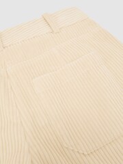 Reiss Cream Stanton Cotton Corduroy Wide-Leg Trousers - Image 6 of 6