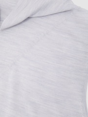 Reiss Grey Marl Honey Wool Funnel-Neck Sleeveless Knit Top - Image 6 of 6