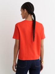 Reiss Coral Red Josie T-Shirt - Image 5 of 6