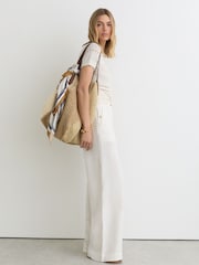 Blanc - Reiss Chloe Linen Textured-Knit Top - Image 3 de 7