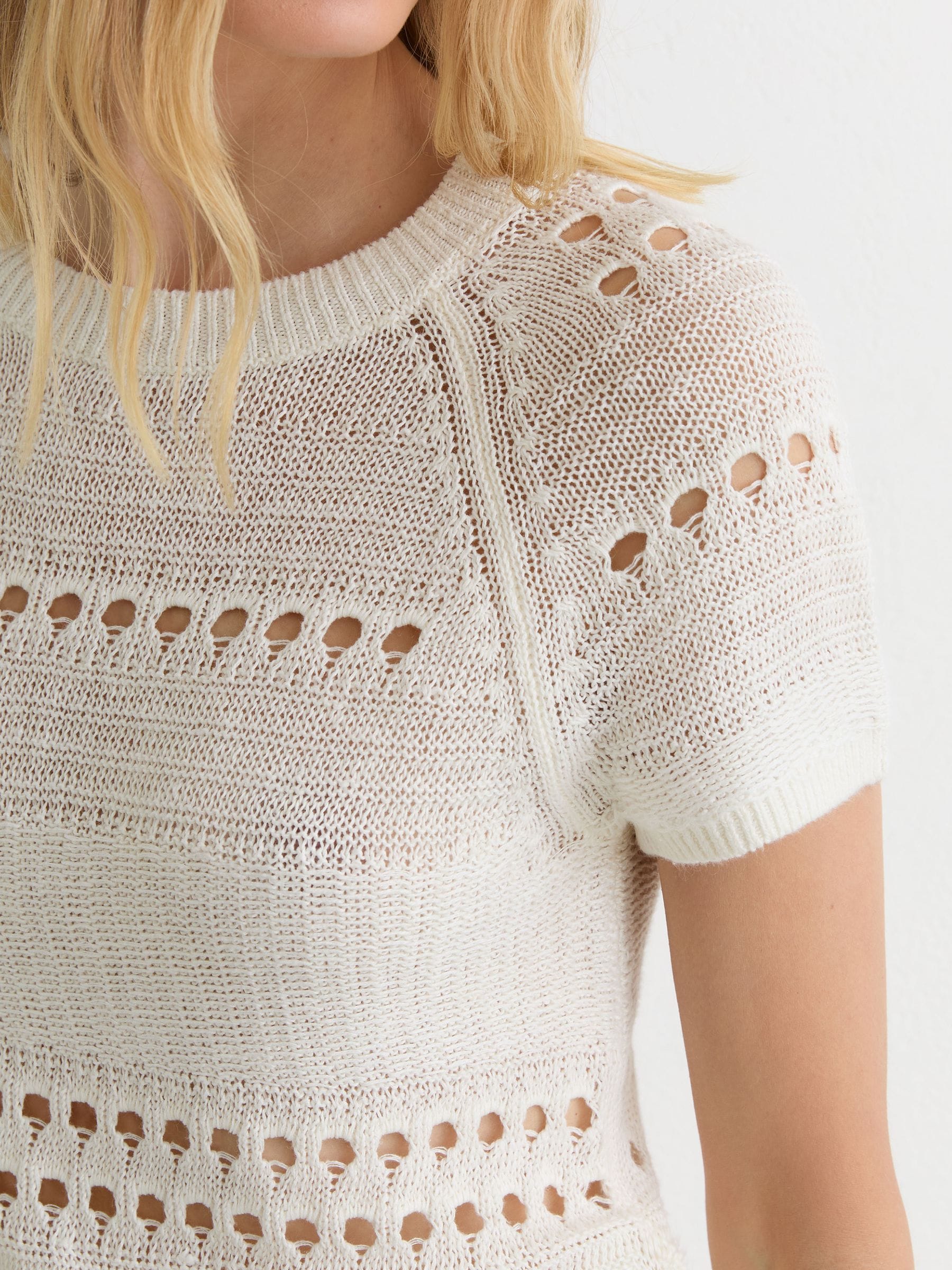 トップス marno Chloe knit tops white Buy Reiss White Chloe Linen Textured-Knit Top from the Next UK