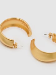 Reiss Gold Tara Twist Hoop Earrings - Image 3 of 4