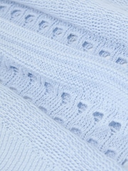 Reiss Light Blue Chloe Linen Textured-Knit Top - Image 6 of 6