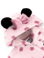 Character Pink Disney Minnie Mouse Onesie With 3D Ears And Bow - Image 10 of 12