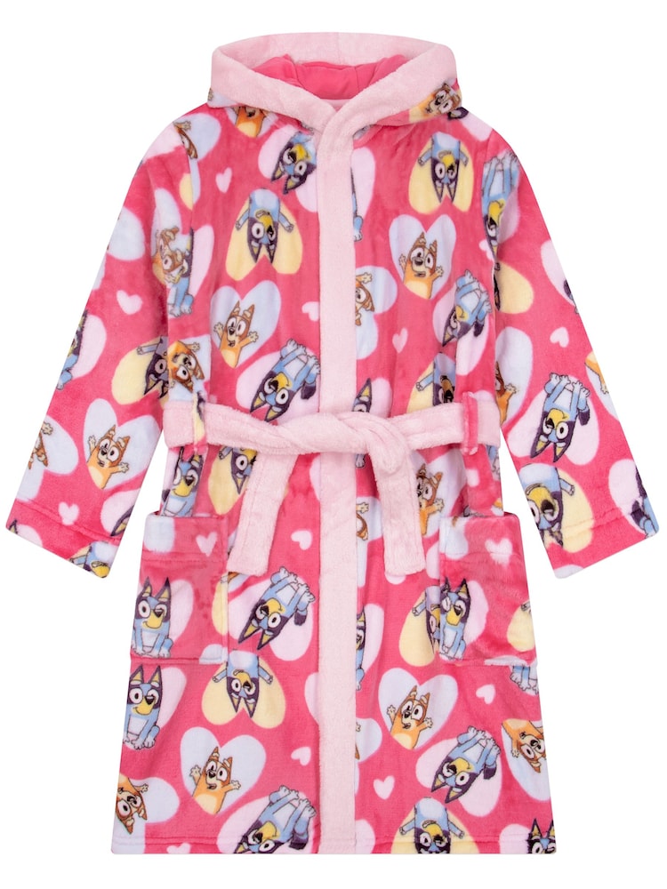 Character Bluey And Bingo Hearts Dressing Gown - صورة 1 من 12 Character Bluey And Bingo Hearts Dressing Gown - صورة 1 من 12
