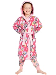 Character Pink Bluey And Bingo Hearts Dressing Gown - Image 4 of 12