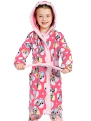 Character Pink Bluey And Bingo Hearts Dressing Gown - Image 7 of 12