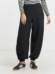 Simply Be Black Texture Balloon Trousers - Image 3 of 4