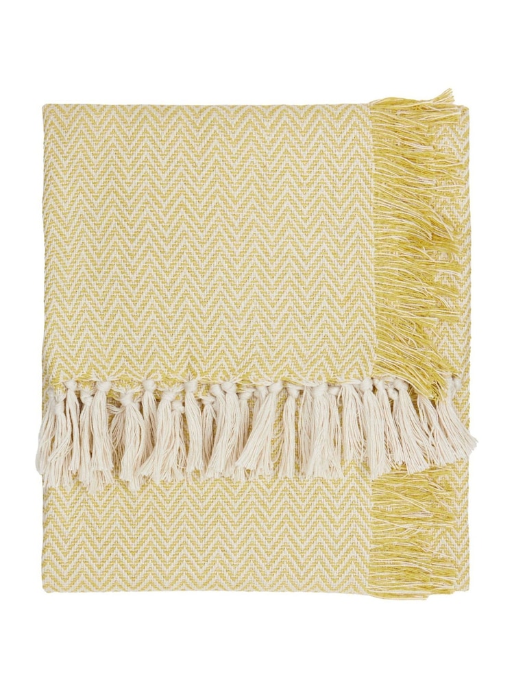 Wylder Yellow Wisley Woven Indoor Outdoor Throw - Image 2 of 3