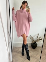 Style Cheat Blush Pink Longer Length Hope Knitted Jumper - Image 3 of 4