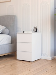 Rauch Alpine white Joelle 2 Drawer Bedside Table - Image 1 of 4