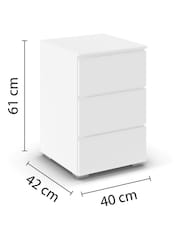 Rauch Alpine white Joelle 2 Drawer Bedside Table - Image 4 of 4