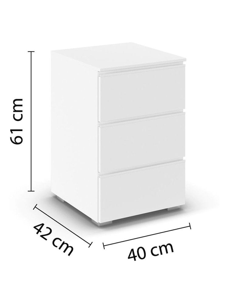 Rauch Alpine white Joelle 2 Drawer Bedside Table - Image 4 of 4 Rauch Alpine white Joelle 2 Drawer Bedside Table - Image 4 of 4