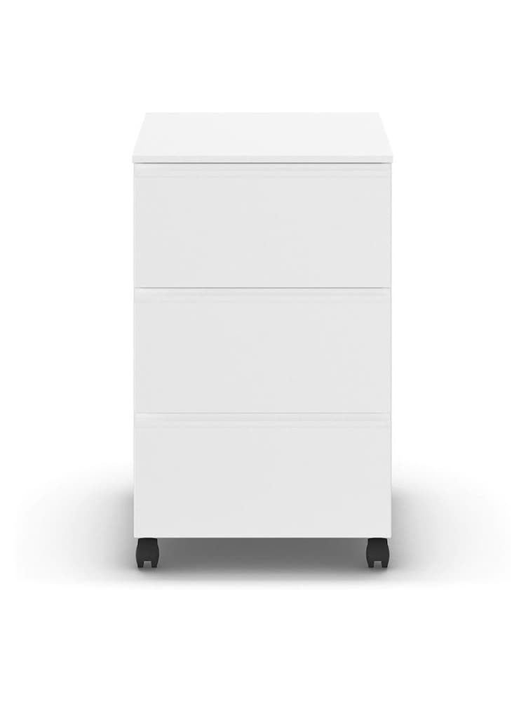 Rauch Alpine white Joelle 2 Drawers Bedside Table On castors - Image 2 of 4 Rauch Alpine white Joelle 2 Drawers Bedside Table On castors - Image 2 of 4