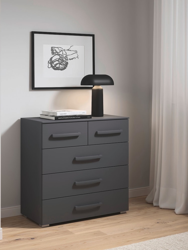 Rauch Metallic Grey Bayla Chest of Drawers Amodi - Image 1 of 4 Rauch Metallic Grey Bayla Chest of Drawers Amodi - Image 1 of 4
