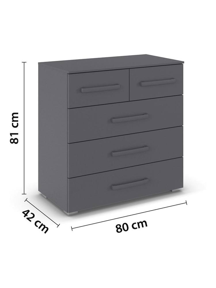 Rauch Metallic Grey Bayla Chest of Drawers Amodi - Image 4 of 4 Rauch Metallic Grey Bayla Chest of Drawers Amodi - Image 4 of 4