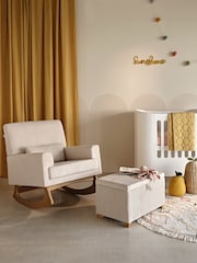 Gaia Baby Ecru Corduroy Serena Rocking Nursing Chair and Footstool Set - Image 1 of 6