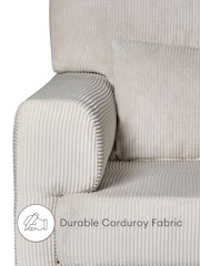 Gaia Baby Ecru Corduroy Serena Rocking Nursing Chair and Footstool Set - Image 6 of 6