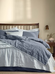 Yard Mineral Hebden Stripe Stonewashed Cotton Bedspread - Image 1 of 4