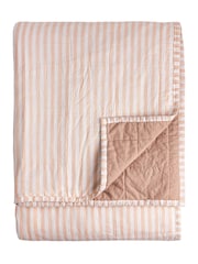 Yard Blush Hebden Stripe Stonewashed Cotton Bedspread - Image 3 of 4