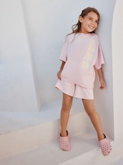 Pink/Yellow Palm - طقم من تيشِرت وشورت ثقيل الوزن (3 - 16 سنة) - صورة 1 من 9