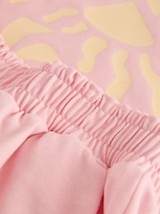 Pink/Yellow Palm - طقم من تيشِرت وشورت ثقيل الوزن (3 - 16 سنة) - صورة 8 من 9