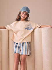 Yellow/Blue Breakfast Club - Conjunto de camiseta y pantalones cortos con textura (3-16 años) - Imagen 1 de 4