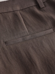 Chocolate Brown Crinkle Palazzo Trousers - Image 4 of 4