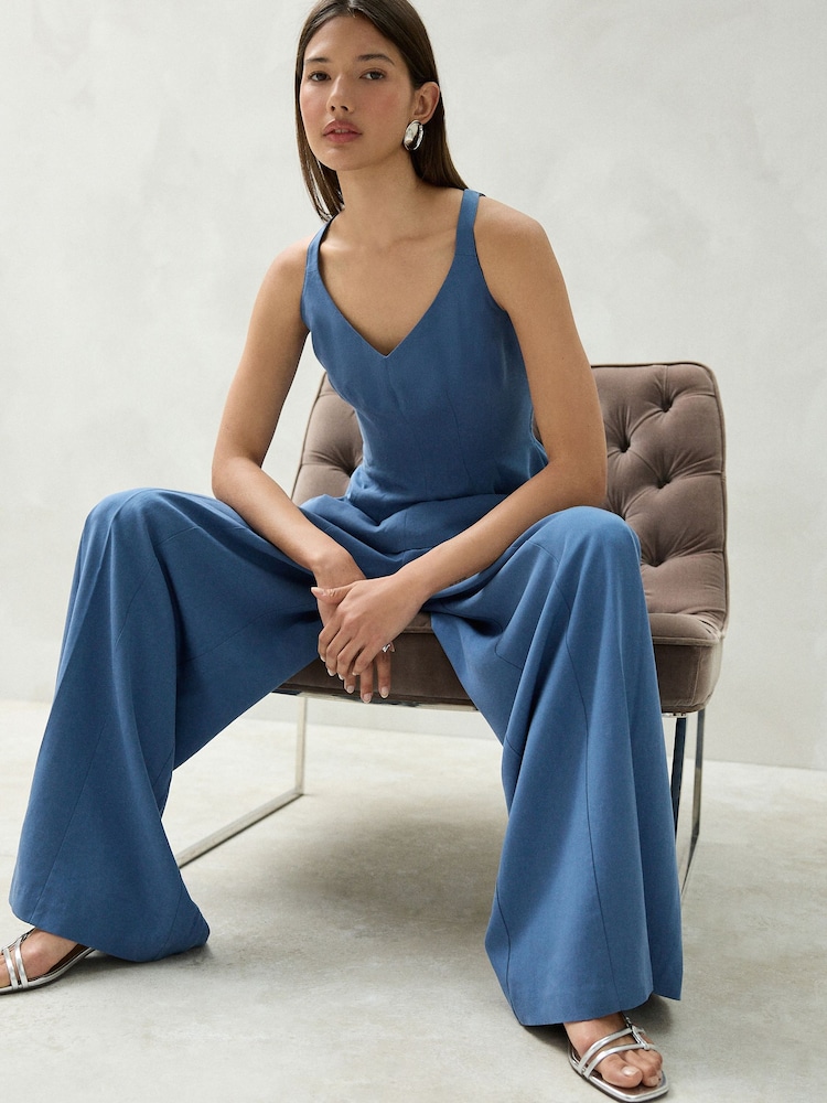 Blue Wide Leg Trousers - Image 2 of 9