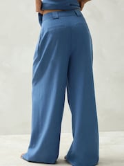 Blue Wide Leg Trousers - Image 4 of 9