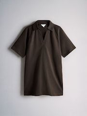 The Set 2 Pack Trophy Neck Lightweight Sweat Dress Chocolate Brown/Cream - Image 6 of 9