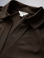 The Set 2 Pack Trophy Neck Lightweight Sweat Dress Chocolate Brown/Cream - Image 8 of 9