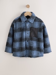 Blue Check Borg Fleece Shacket (3-16yrs) - Image 6 of 10