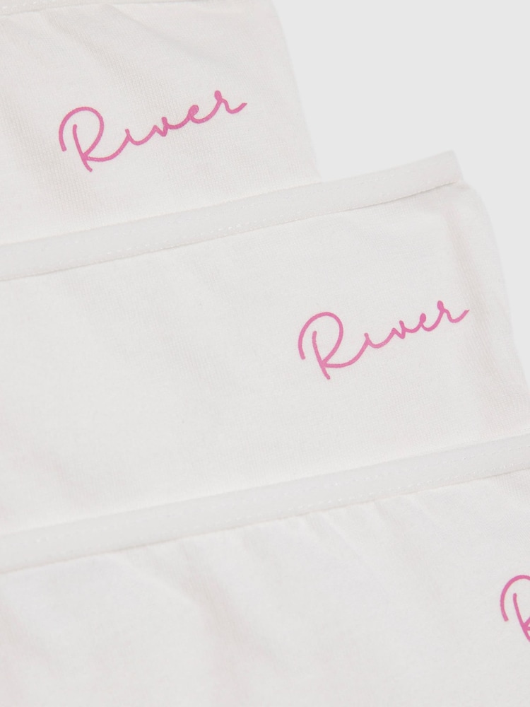 River Island White Briefs Knickers 7 Pack - Image 3 of 3