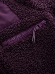 Berry Pink Button Up Fleece Jacket (3-16yrs) - Image 10 of 10