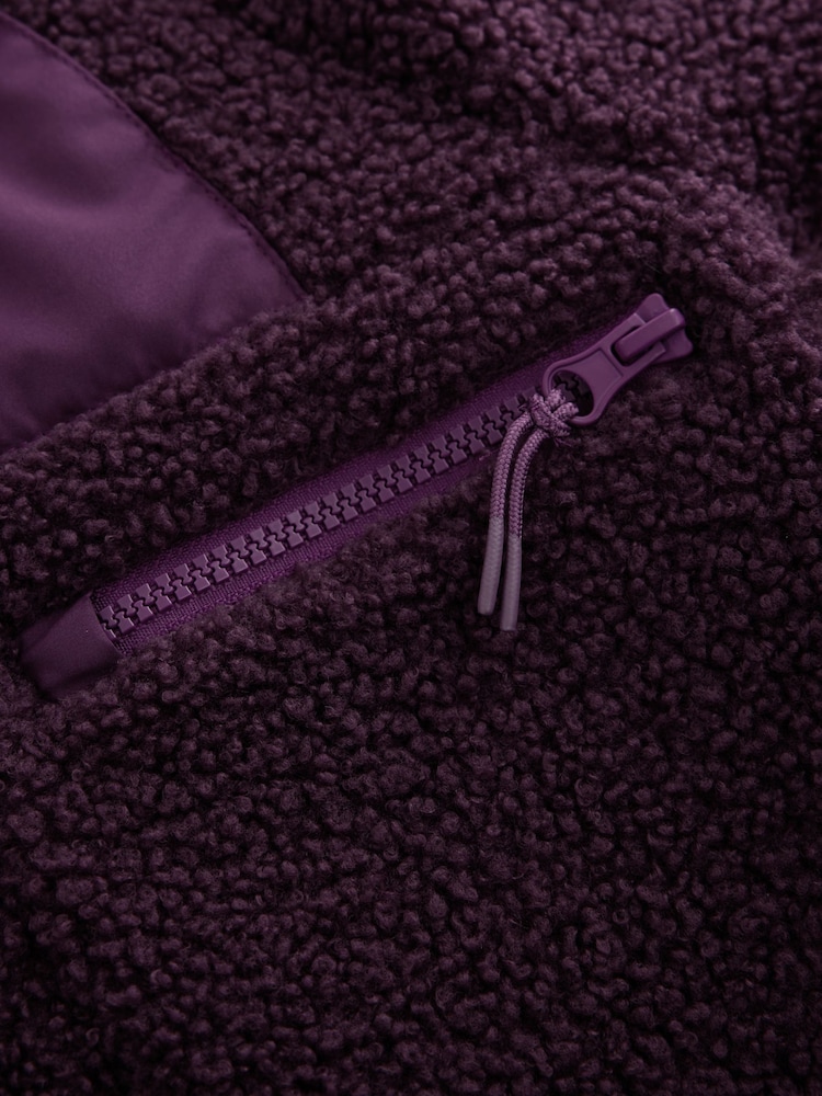 Berry Pink Button Up Fleece Jacket (3-16yrs) - Image 10 of 10 Berry Pink Button Up Fleece Jacket (3-16yrs) - Image 10 of 10